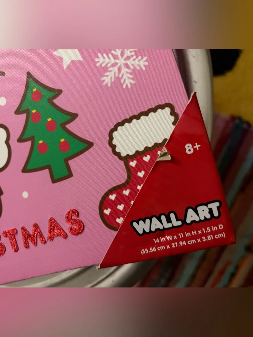 Hello Kitty Christmas Pink Wall Art